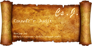 Csuvár Judit névjegykártya